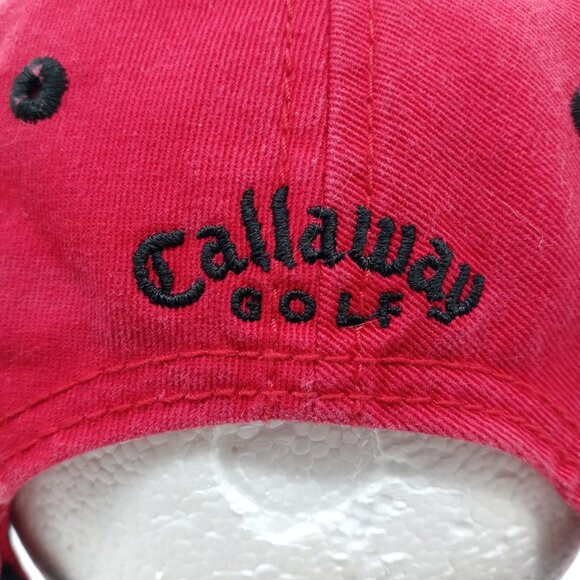 Callaway Golf Red Baseball Hat Adjustable Size Colorblock Red & Black - Picture 3 of 7